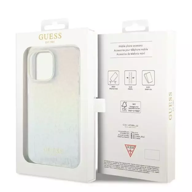 Guess IML Faceted Mirror Disco Iridescent case for iPhone 13 Pro / 13 - multicolor 7