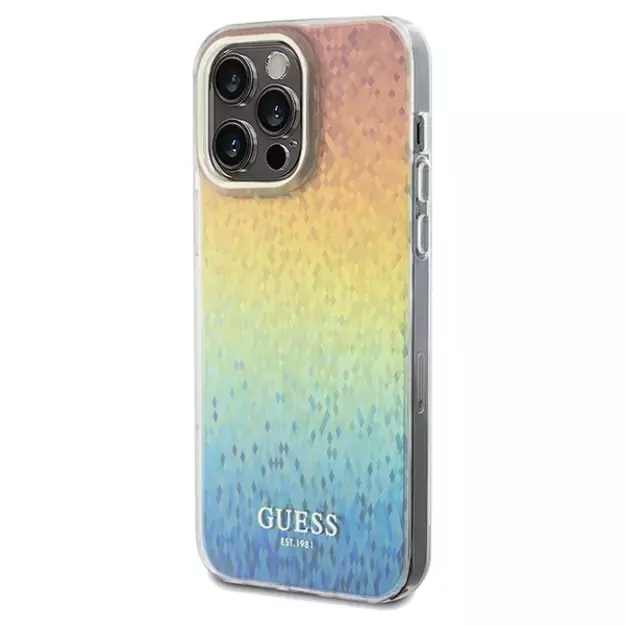 Guess IML Faceted Mirror Disco Iridescent case for iPhone 13 Pro / 13 - multicolor 1