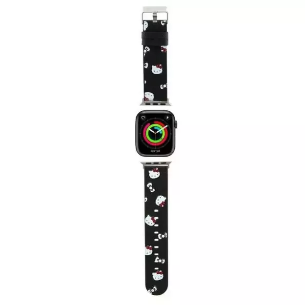 Hello Kitty Heads &amp  Bows Pattern Strap for Apple Watch 38/40/41mm - Black