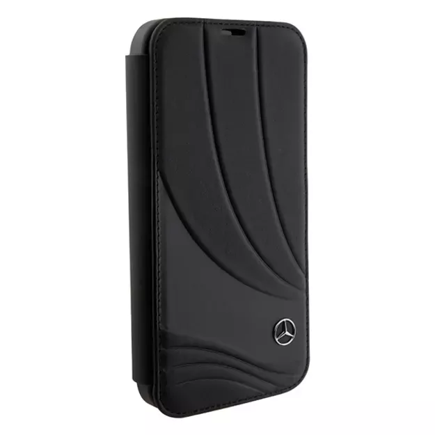 Mercedes Leather Wave Pattern iPhone 15 Pro Case - Black 10