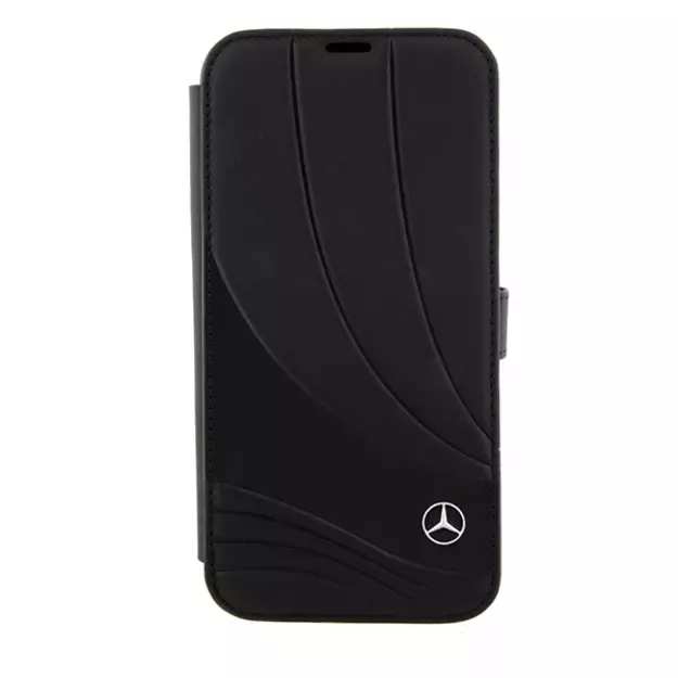 Mercedes Leather Wave Pattern iPhone 15 Pro Case - Black 8