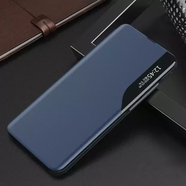 Eco Leather View Case for Samsung A05s with flap - blue 1