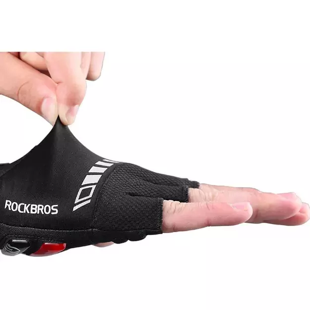 Rockbros S143-BK M cycling gloves with gel inserts - black 11