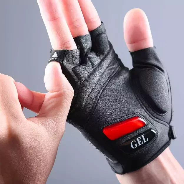 Rockbros S143-BK M cycling gloves with gel inserts - black 10