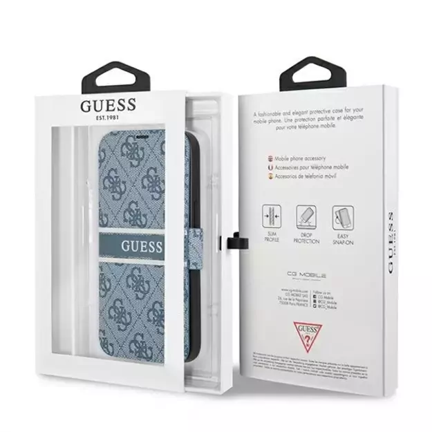 Guess 4G Stripe Case for iPhone 13 Pro / 13 6.1&quot  - Blue 7