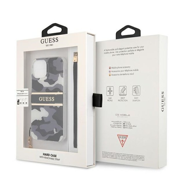Guess GUHCP13MKCABBK iPhone 13 6.1&quot  black/black hardcase Camo Strap Collection 14
