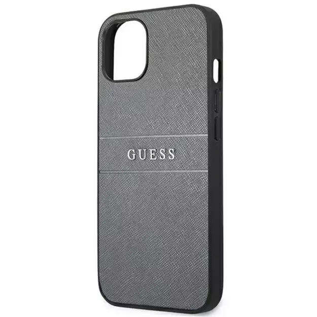 Guess GUHCP13SPSASBGR iPhone 13 mini 5.4&quot  grey/grey Saffiano Strap 5