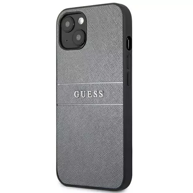 Guess GUHCP13SPSASBGR iPhone 13 mini 5.4&quot  grey/grey Saffiano Strap 1