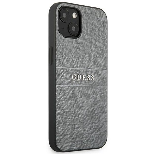 Guess GUHCP13SPSASBGR iPhone 13 mini 5.4&quot  grey/grey Saffiano Strap 10