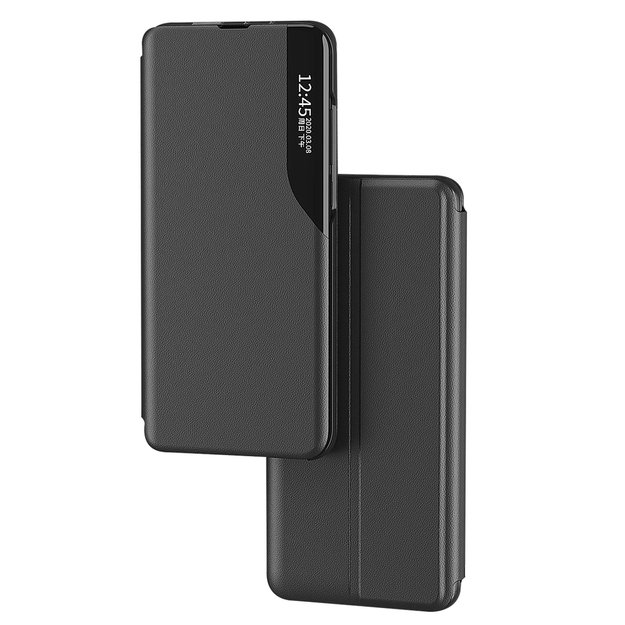 Eco Leather View Case elegant case with a flip cover and stand function for Samsung Galaxy S22 + (S22 Plus) blue 6