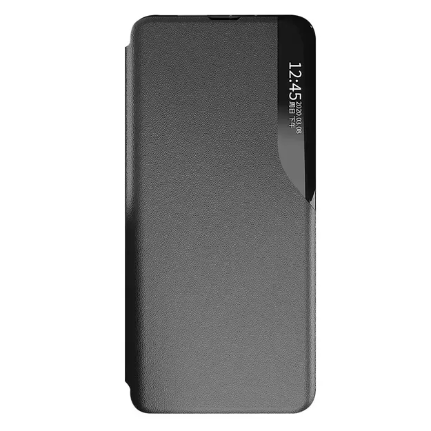 Eco Leather View Case elegant case with a flip cover and stand function for Samsung Galaxy S22 + (S22 Plus) blue 3