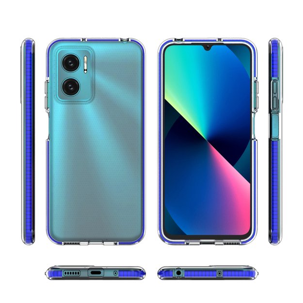 Spring Case cover gel cover with a colored frame for Xiaomi Redmi 10 dark blue 4
