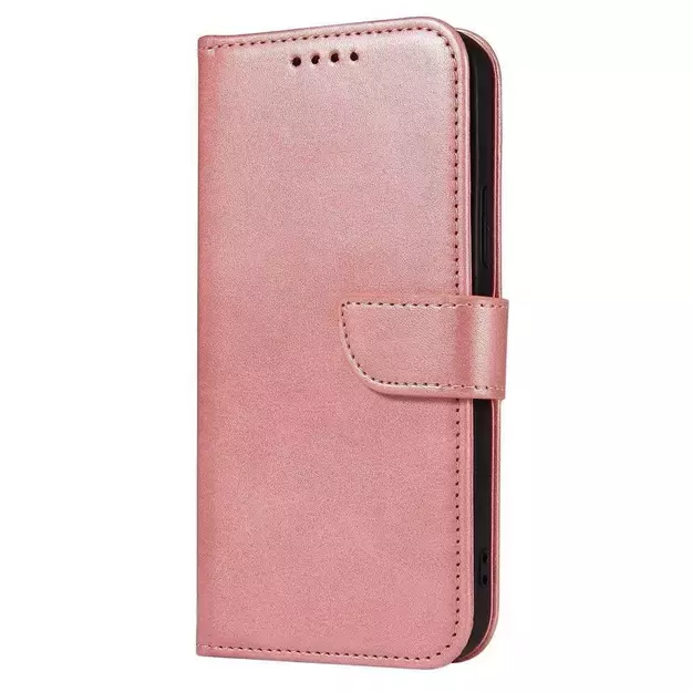Magnet Case elegant case cover with a flap and stand function for Samsung Galaxy A03s (166.5) pink 9