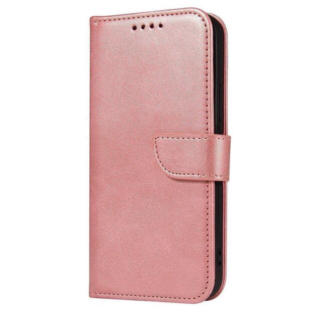 Magnet Case elegant case cover with a flap and stand function for Samsung Galaxy A03s (166.5) pink 1