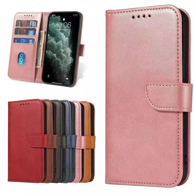 Magnet Case elegant case cover with a flap and stand function for Samsung Galaxy A03s (166.5) pink 16