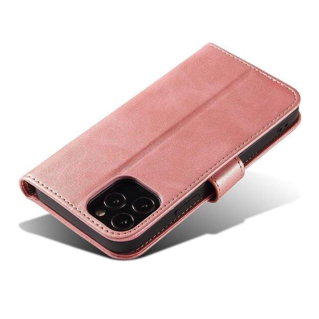 Magnet Case elegant case cover with a flap and stand function for Samsung Galaxy A03s (166.5) pink 4