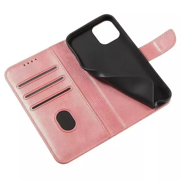 Magnet Case elegant case cover with a flap and stand function for Samsung Galaxy A03s (166.5) pink 14