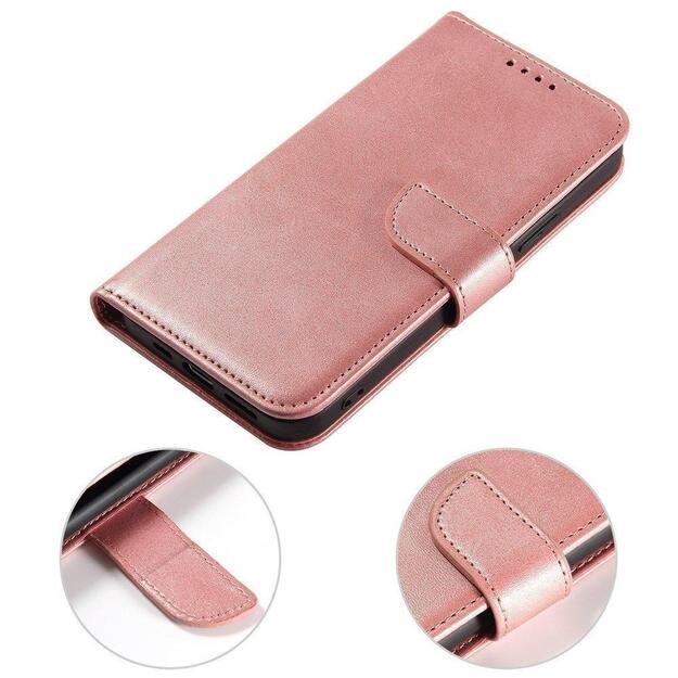 Magnet Case elegant case cover with a flap and stand function for Samsung Galaxy A03s (166.5) pink 7