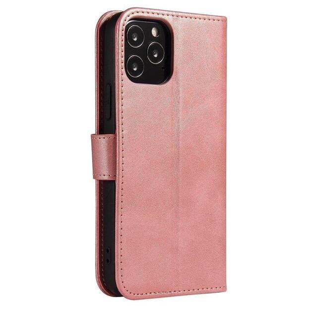 Magnet Case elegant case cover with a flap and stand function for Samsung Galaxy A03s (166.5) pink 2