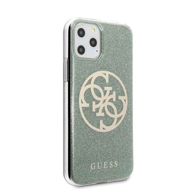 Guess GUHCN58PCUGLKA iPhone 11 Pro khaki hard case 4G Circle Glitter 4