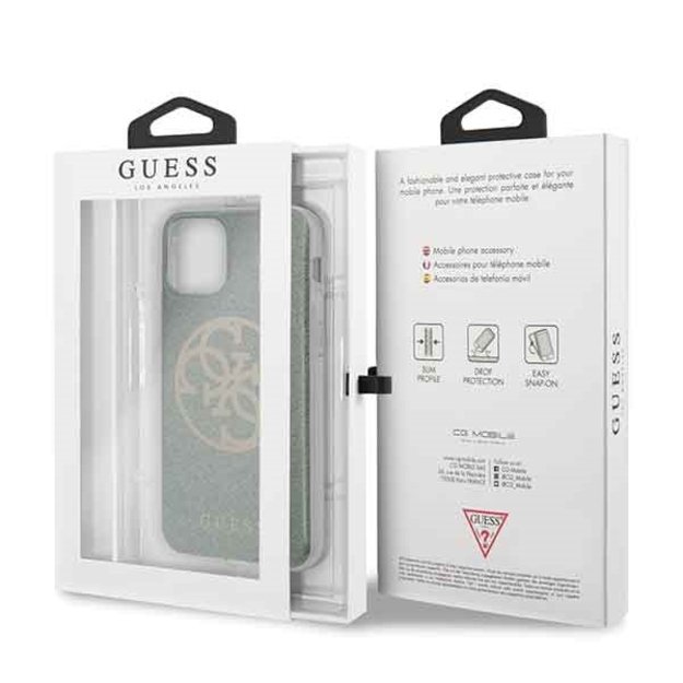 Guess GUHCN58PCUGLKA iPhone 11 Pro khaki hard case 4G Circle Glitter 6