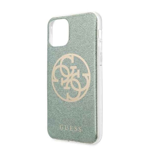 Guess GUHCN58PCUGLKA iPhone 11 Pro khaki hard case 4G Circle Glitter 2