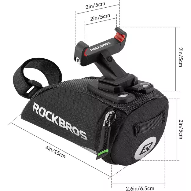 Rockbros C28 bicycle bag under the saddle - black 1