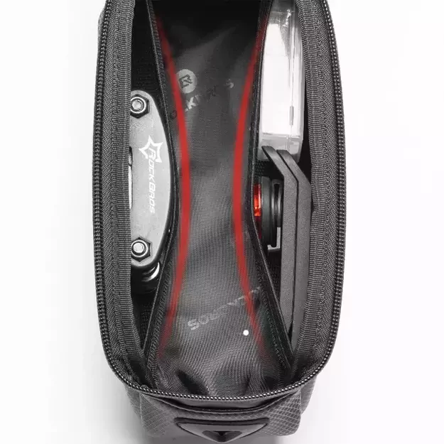 Rockbros B68 bicycle bag for armored frame with phone pocket and cover 1.7l - black 2