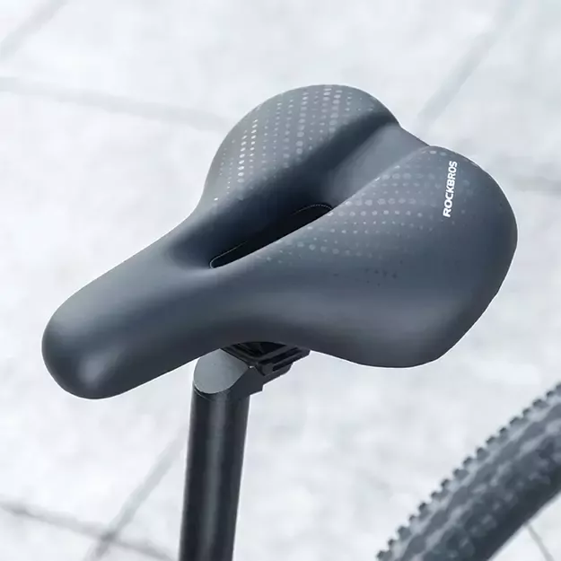 Rockbros 38218916002 MTB bicycle saddle + lamp - black 4
