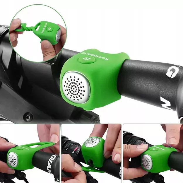 Rockbros CB1709GN electronic bicycle bell - green 5