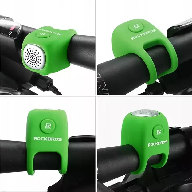 Rockbros CB1709GN electronic bicycle bell - green 6