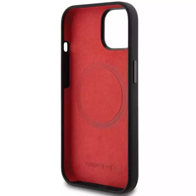 AMG Silicone Large Rhombuses Pattern MagSafe Case for iPhone 15/14/13 - Black 6