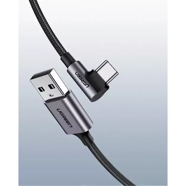 Ugreen US284 50942 USB-A (straight) / USB-C (angled) cable 3A 2m - gray 10