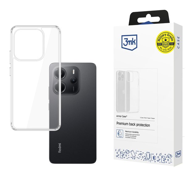 3mk Armor Case for Xiaomi Redmi Note 14 4G - transparent