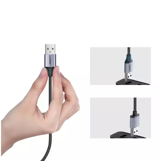 Ugreen US290 60146 USB-A / micro USB 2.4A cable 1m - gray 7