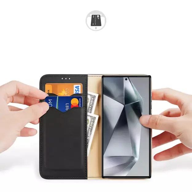 Dux Ducis Hivo case with flap and RFID blocking for Samsung S24 Galaxy Ultra - black 13