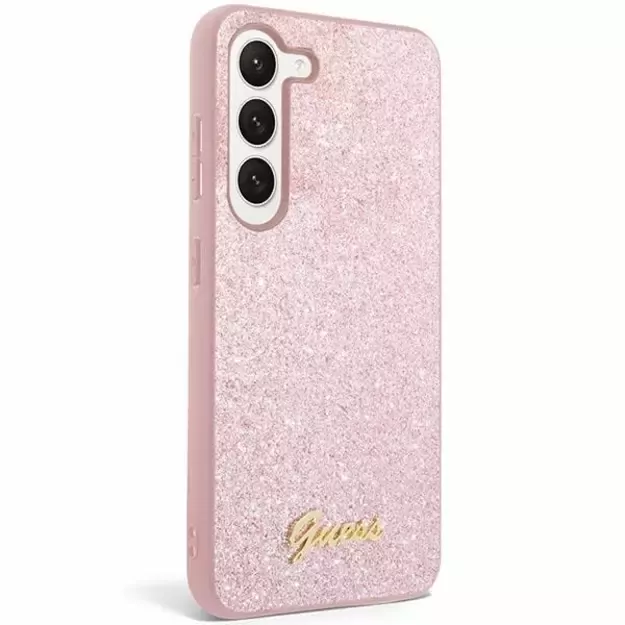 Guess Glitter Script case for Samsung Galaxy S24+ - pink 5