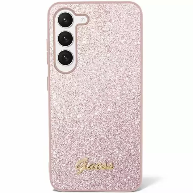 Guess Glitter Script case for Samsung Galaxy S24+ - pink 4