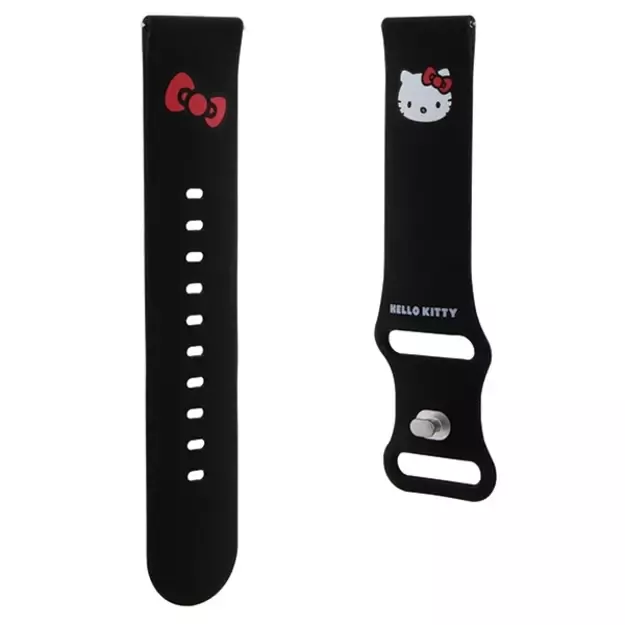Hello Kitty Silicone Kitty Head strap universal 22mm - black 2