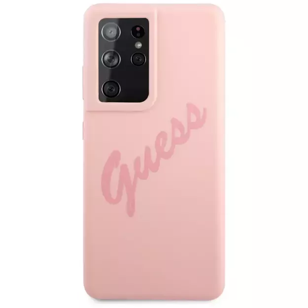 Guess GUHCS21LLSVSPI S21 Ultra G998 pink/pink hardcase Script Vintage 7
