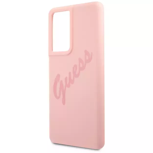 Guess GUHCS21LLSVSPI S21 Ultra G998 pink/pink hardcase Script Vintage 10