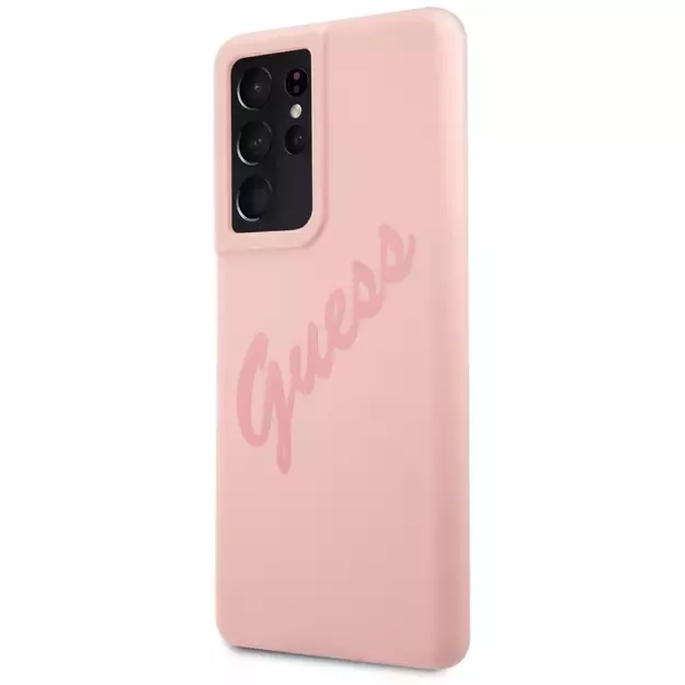 Guess GUHCS21LLSVSPI S21 Ultra G998 pink/pink hardcase Script Vintage 6