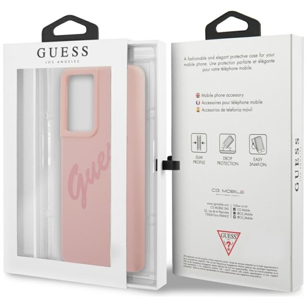 Guess GUHCS21LLSVSPI S21 Ultra G998 pink/pink hardcase Script Vintage 5