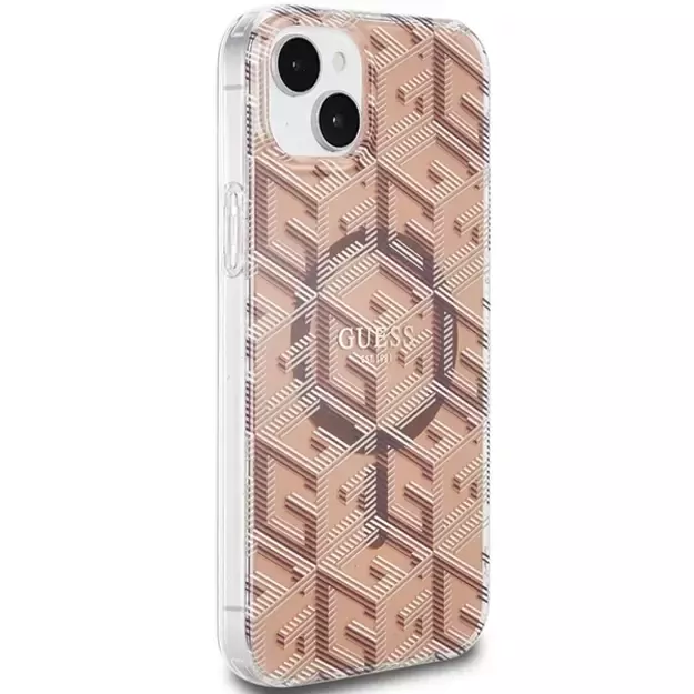 Guess IML GCube MagSafe case for iPhone 15 Plus / 14 Plus - brown 11