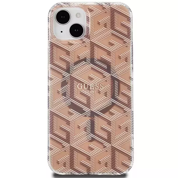 Guess IML GCube MagSafe case for iPhone 15 Plus / 14 Plus - brown 10