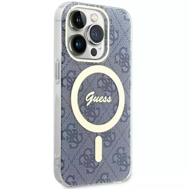 Guess IML 4G MagSafe case for iPhone 15 Pro Max - blue 10