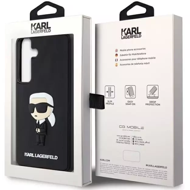 Karl Lagerfeld 3D Rubber Ikonik case for Samsung Galaxy S24+ - black 7
