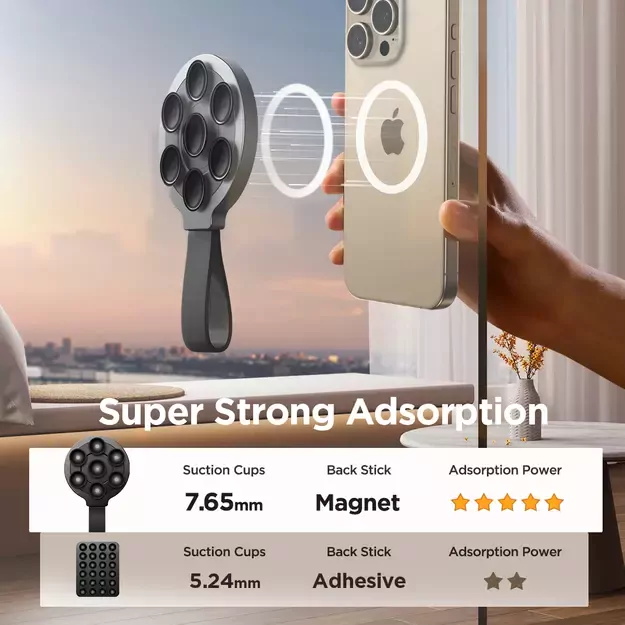 Joyroom JR-ZS393 magnetic phone holder with suction cups - black 17