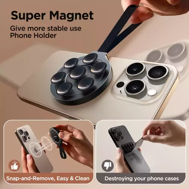 Joyroom JR-ZS393 magnetic phone holder with suction cups - black 19