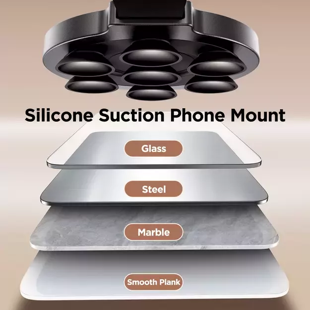 Joyroom JR-ZS393 magnetic phone holder with suction cups - black 21